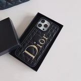 Tunde Store Dior Quilted Leather iPhone Cases with Embossed Logo