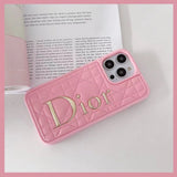 Tunde Store Dior Quilted Leather iPhone Cases with Embossed Logo