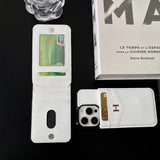Tunde Store Eelegant White Leather Prada & Gucci & Hermes iPhone Cover
