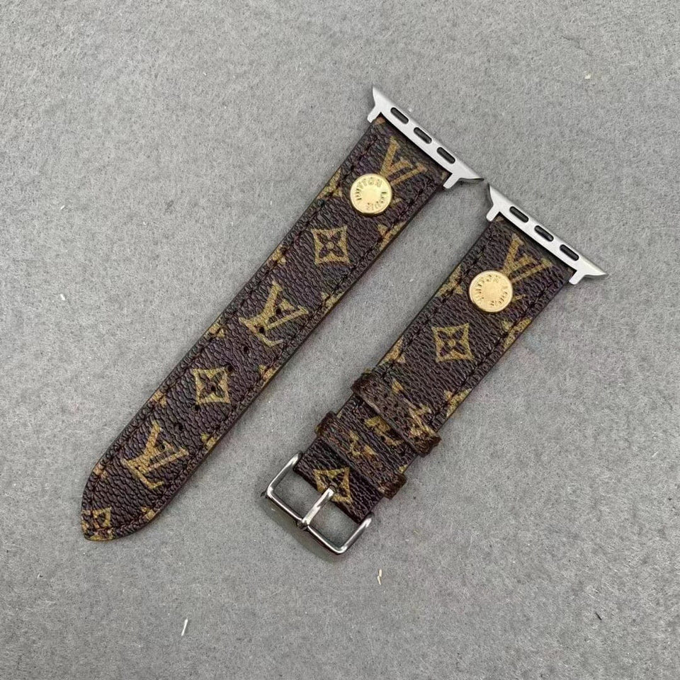 Tunde Store Elegant Leather Louis Vuitton Watch Band 38/40/41/42/44/45/49 mm