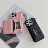 Tunde Store Elegant Prada iPhone Covers With Integrated Wallet | iPhone 12 to iPhone 16