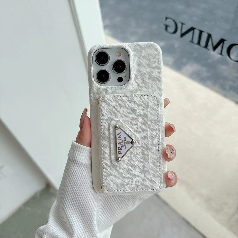 Tunde Store Elegant Prada iPhone Covers With Integrated Wallet | iPhone 12 to iPhone 16