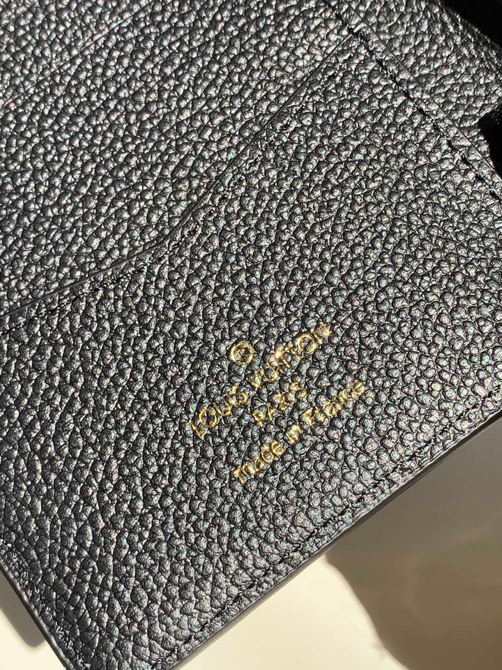 Tunde Store Engraved Black Louis Vuitton Passport Holder