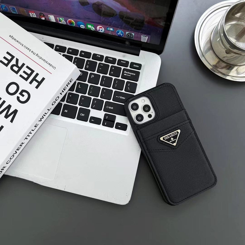 Tunde Store Fashioned Dikarcci iPhone Cover With Card Holder | iPhone 12 to iPhone 16