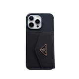 Tunde Store Fashioned Leather Fabric Prada iPhone Cases | Compatible for iPhone 11 to iPhone 16