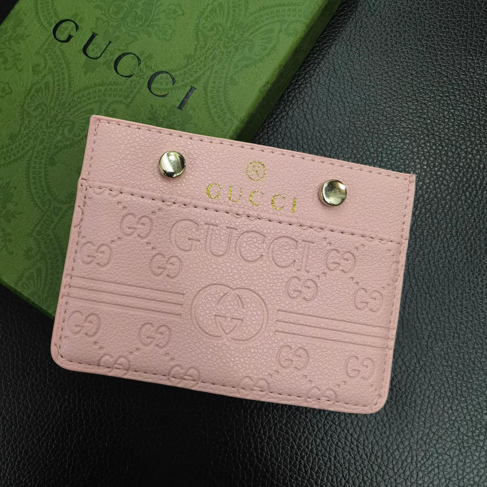 Tunde Store Gucci Embossed Leather Card Holder Wallet