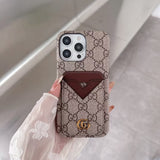 Tunde Store Gucci GG Canvas Cardholder Leather iPhone Case