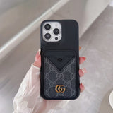 Tunde Store Gucci GG Canvas Cardholder Leather iPhone Case