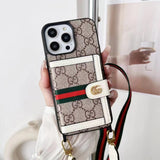 Tunde Store Gucci iPhone 15 Case with Wrist Strap