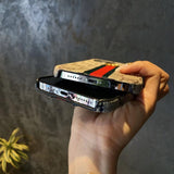 Tunde Store Gucci Monogram Canvas iPhone Case with Stripe Detail