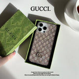 Tunde Store Gucci Monogram Glitter iPhone Case with Rhinestone GG Logo