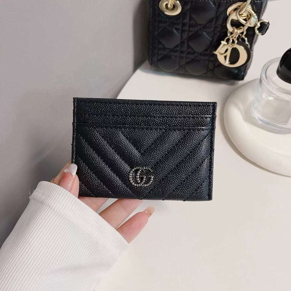 Tunde Store Gucci Quilted Leather Card Holders Wallet with Double G Logo - Set of Six