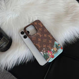 Tunde Store iPhone 12 - 15 Pro Max Luxury Leather Phone Case  With Phone Protective Cover