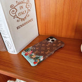 Tunde Store iPhone 12 - 15 Pro Max Luxury Leather Phone Case  With Phone Protective Cover