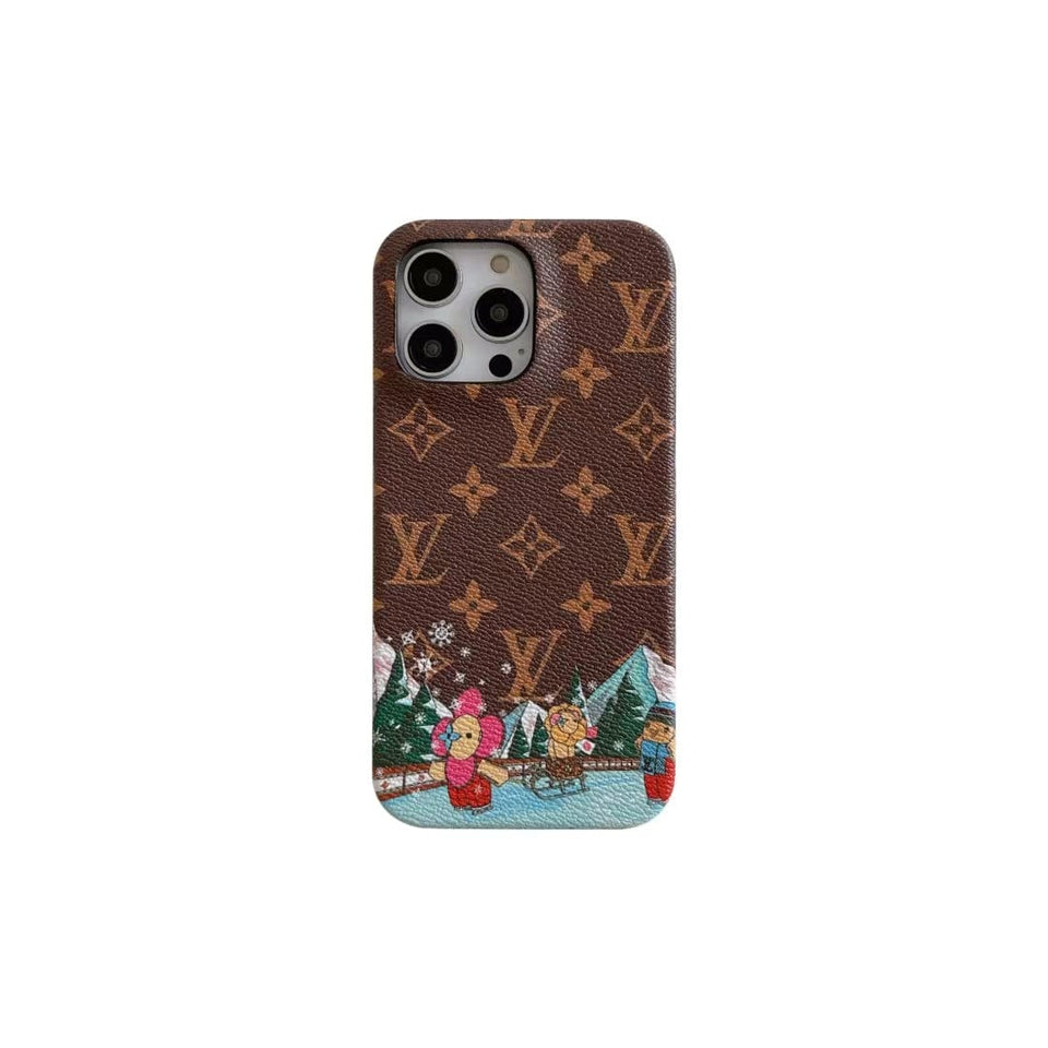 Tunde Store iPhone 12 - 15 Pro Max Luxury Leather Phone Case  With Phone Protective Cover