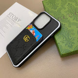 Tunde Store iphone 12 - 16 Pro Max Luxury Emboss Gucci With Cash Card Holder