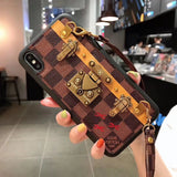Tunde Store Leather Louis Vuitton iphone Case with straps