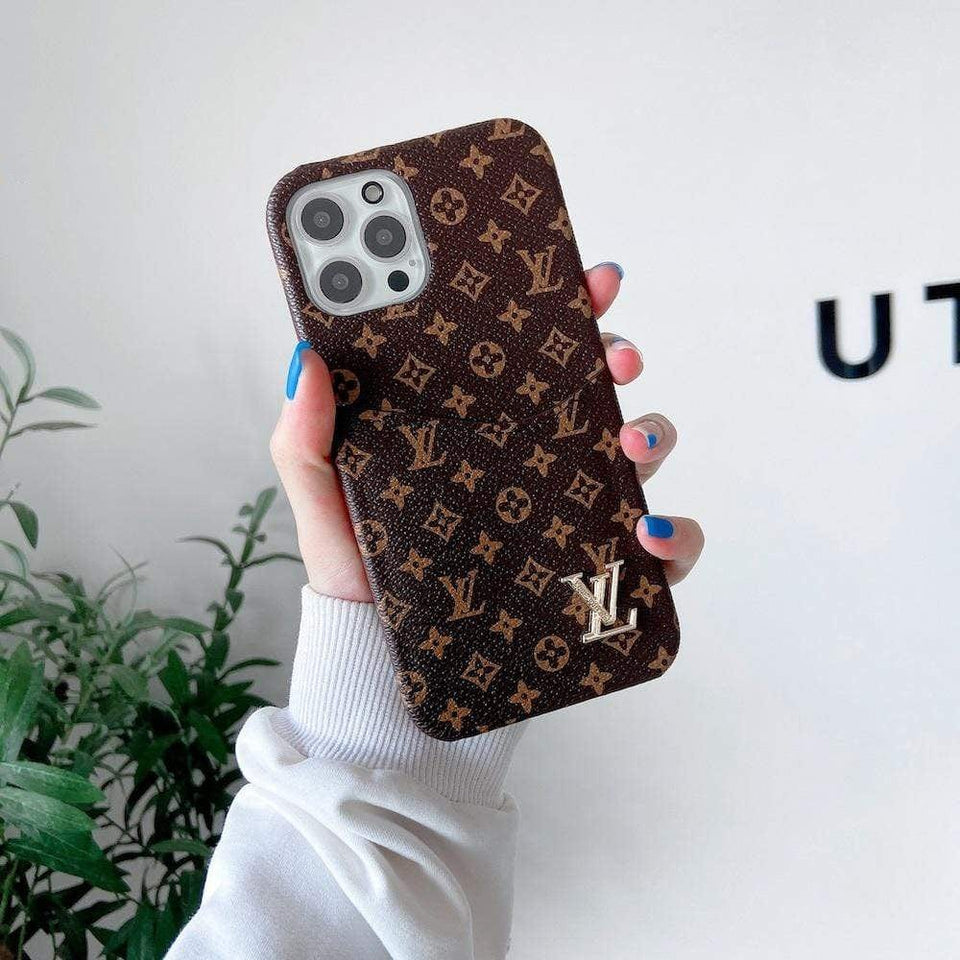 Tunde Store Leather Louis Vuitton Phone Case for iPhone 15