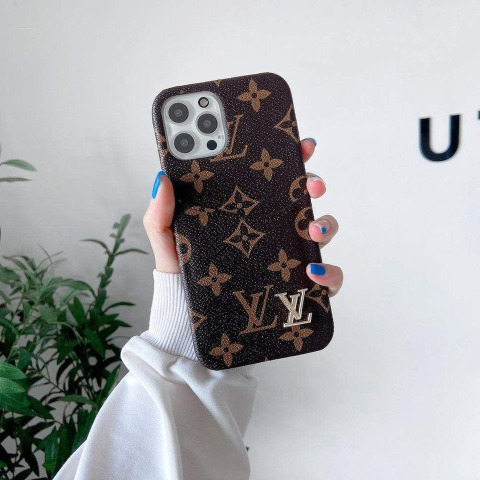 Tunde Store Leather Louis Vuitton Phone Case for iPhone 15