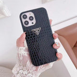 Tunde Store Leather Prada iPhone 15 Cases | Prada Phone Case for iPhone 15