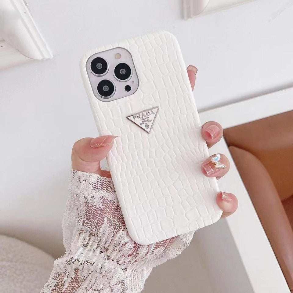 Tunde Store Leather Prada iPhone 15 Cases | Prada Phone Case for iPhone 15