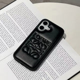 Tunde Store Loewe Anagram Logo Leather iPhone Case