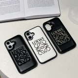 Tunde Store Loewe Anagram Logo Leather iPhone Case