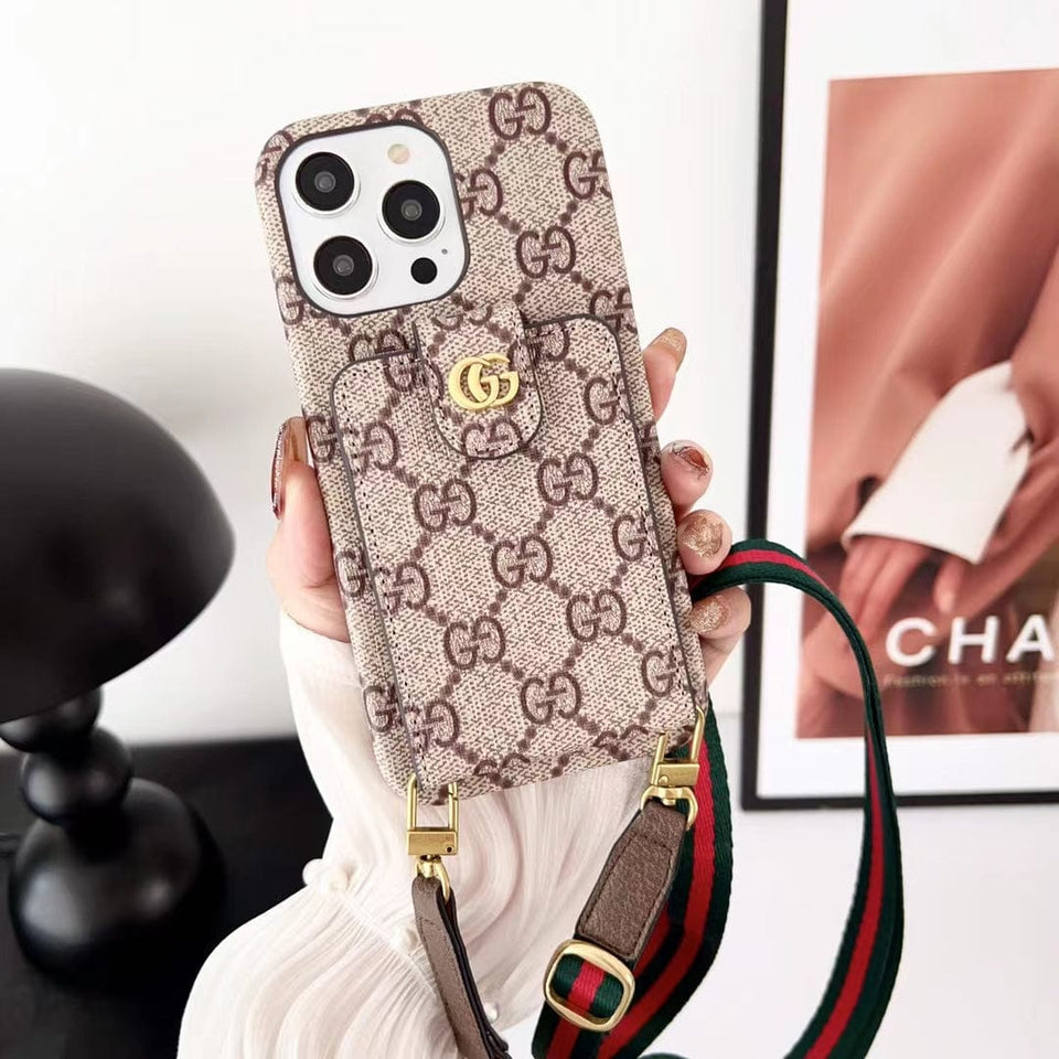 Tunde Store Loiuis Vuitton Monogram iPhone Case with Wrist Strap and Pouch | Luxury and Functionality