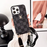 Tunde Store Loiuis Vuitton Monogram iPhone Case with Wrist Strap and Pouch | Luxury and Functionality