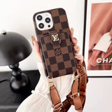 Tunde Store Loiuis Vuitton Monogram iPhone Case with Wrist Strap and Pouch | Luxury and Functionality