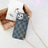 Tunde Store Louis Vuitton And Gucci Back Pocket iPhone 14 Case With Straps