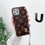 Tunde Store Louis Vuitton And Gucci Back Pocket iPhone 14 Case With Straps