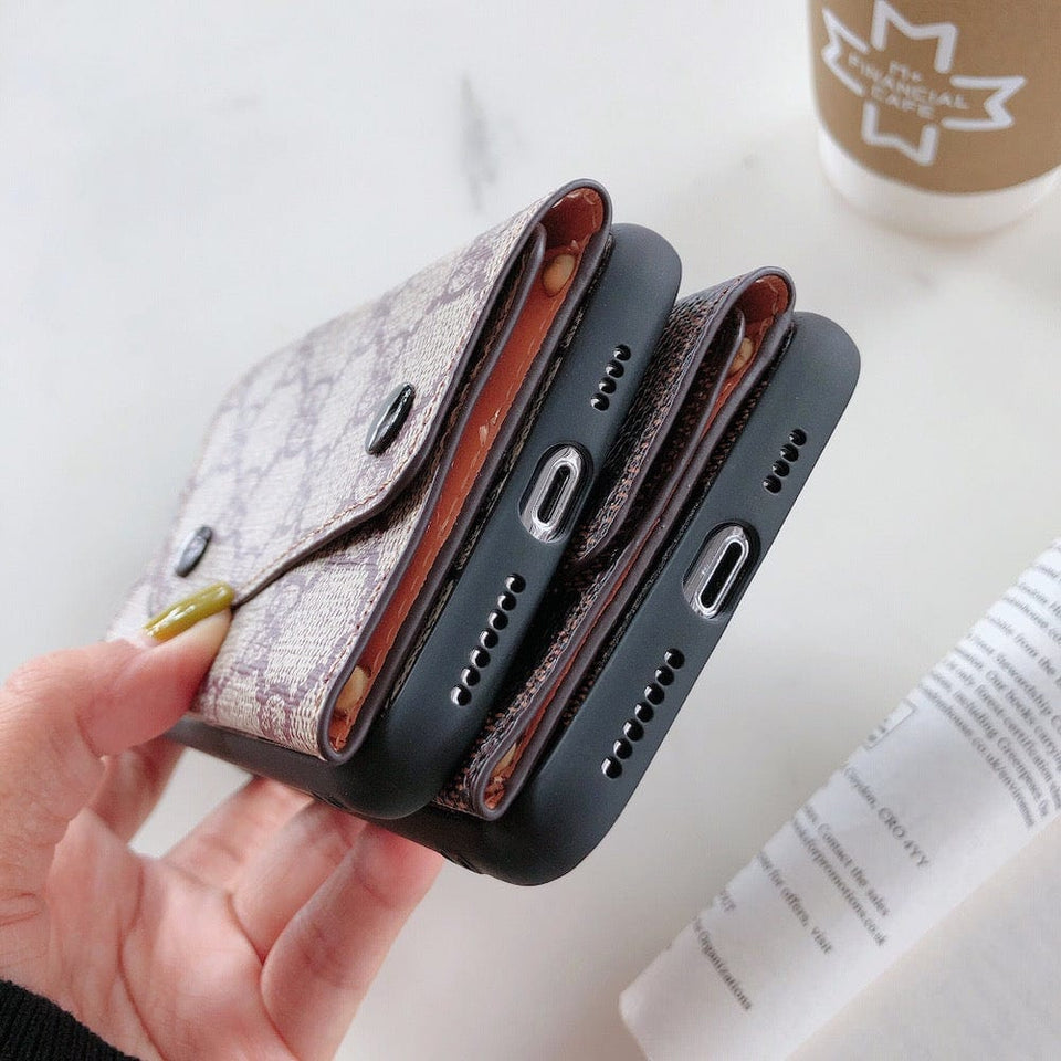 Tunde Store Louis Vuitton and Gucci iPhone Cases with Integrated Wallet