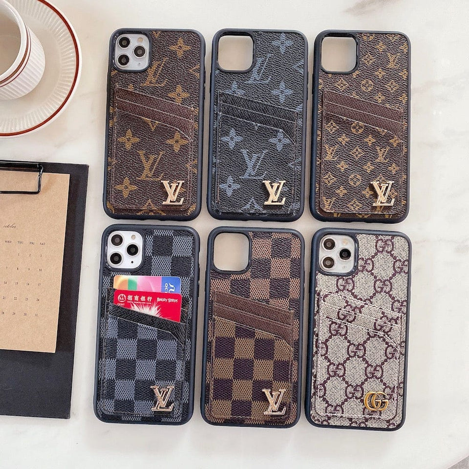 Tunde Store Louis Vuitton & Gucci iPhone Case Collection - Famous Patterns with Integrated Wallet
