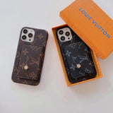 Tunde Store Louis Vuitton Leather Back Pocket Phone Case for iPhone 14