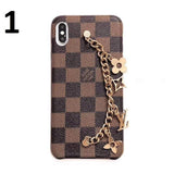 Tunde Store Louis Vuitton Leather Phone Cases With Straps for iPhone 14