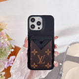Tunde Store Louis Vuitton Monogram Card Slot Leather iPhone Case