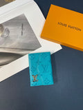 Tunde Store Louis Vuitton Monogram Embossed Credit Card Holders Wallet with LV Logo