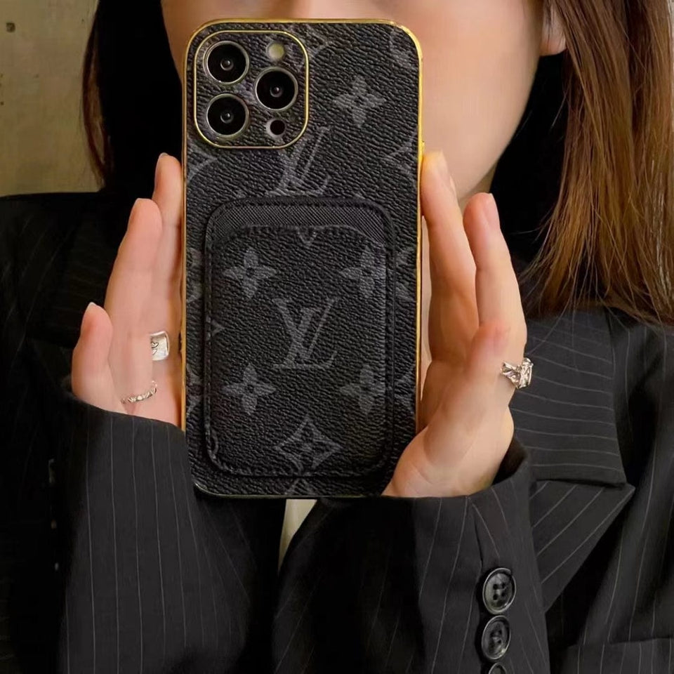 Tunde Store Louis Vuitton Monogram iPhone Case with Credit Card Pouch