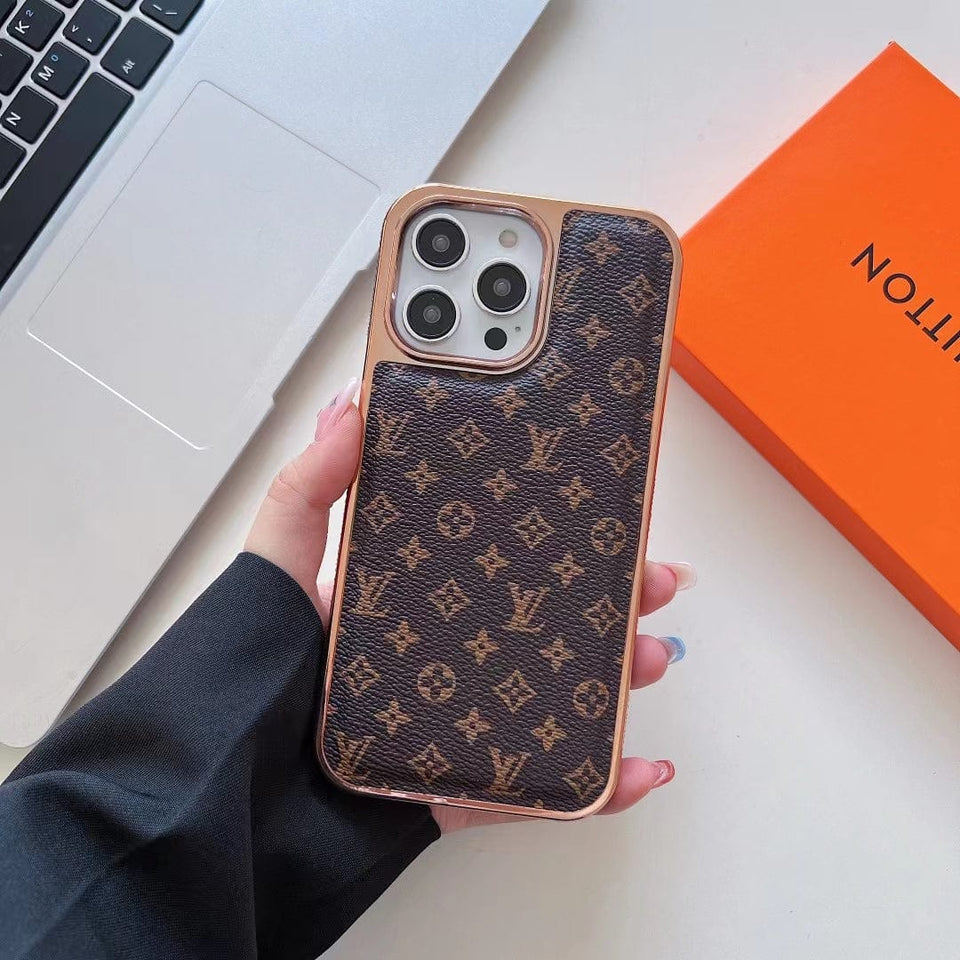 Tunde Store Louis Vuitton Monogram iPhone Cases with Rose Gold Trim - Lens Accessory Gift