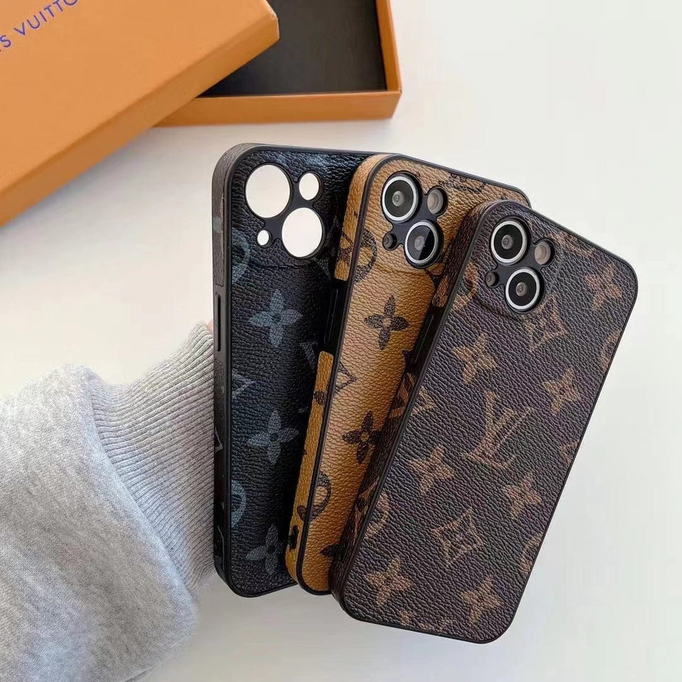 Tunde Store Louis Vuitton Premium Leather iPhone Cover for iPhone 14, and iPhone 15 Series