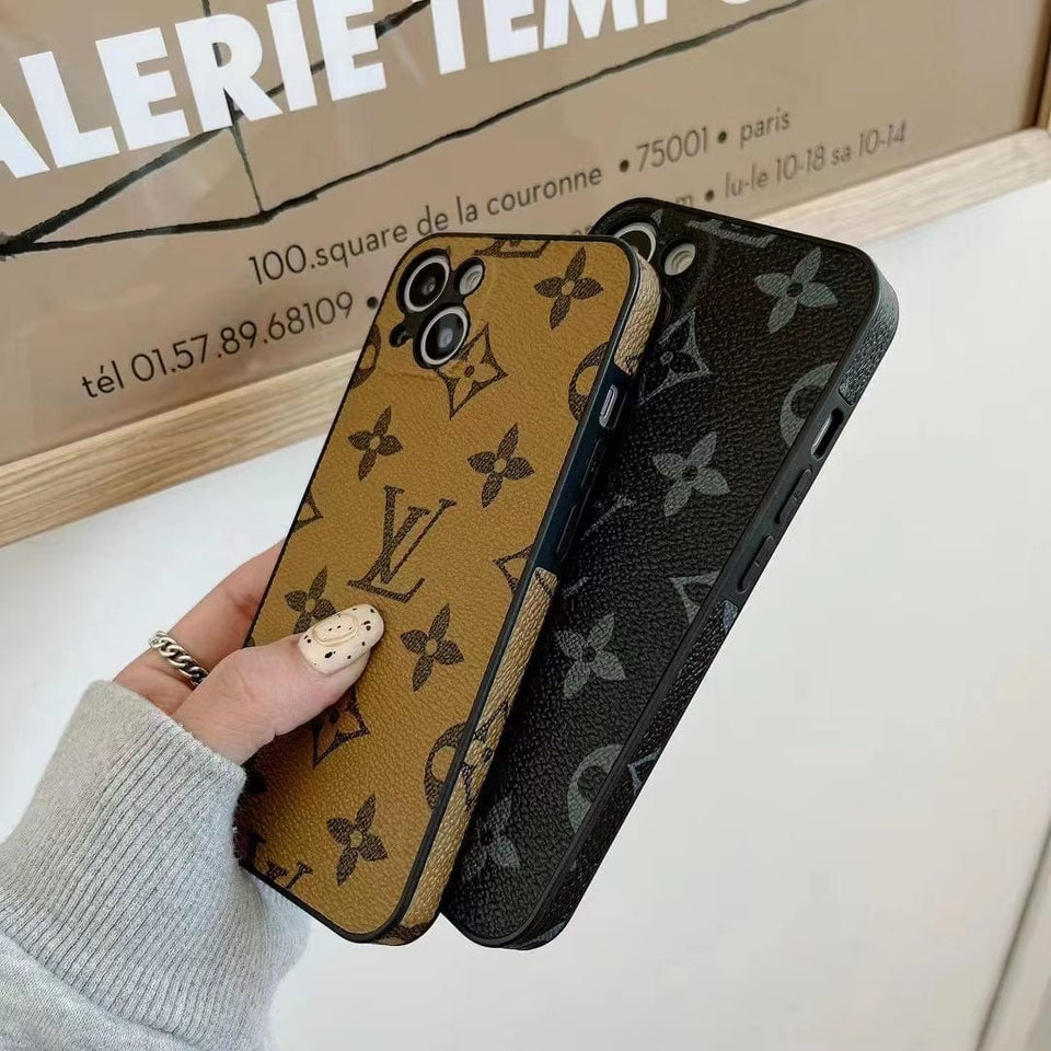 Tunde Store Louis Vuitton Premium Leather iPhone Cover for iPhone 14, and iPhone 15 Series