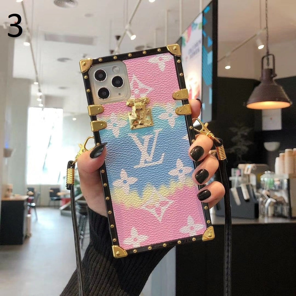 Tunde Store Louis Vuitton Rainbow Leather Case For iPhone