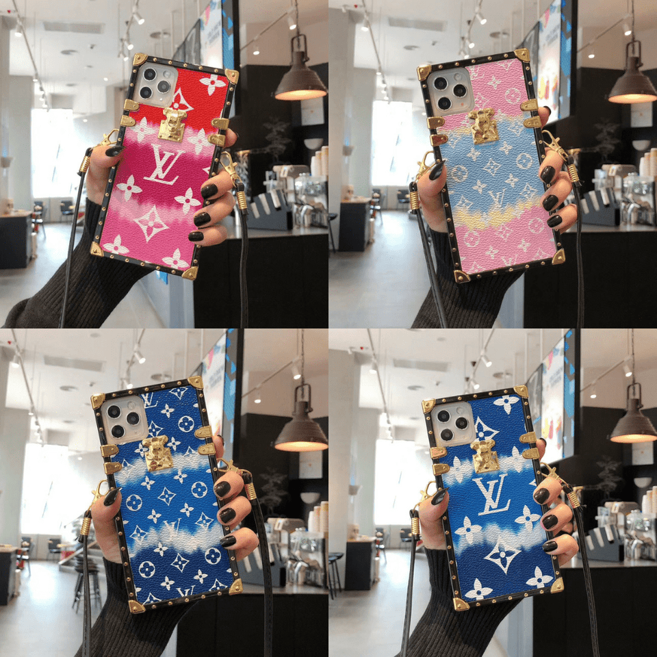 Tunde Store Louis Vuitton Rainbow Leather Case For iPhone