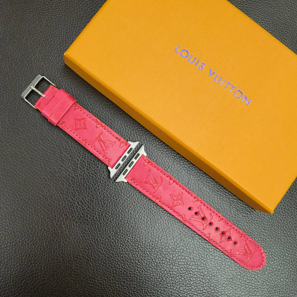 Tunde Store Louis Vuitton Textured Leather Watch Band 38/40/41/42/44/45/49 mm