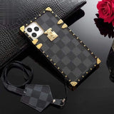 Tunde Store Louis Vuitton Trunk-Style Monogram iPhone 15 Cases with Gold Hardware
