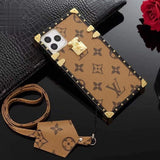 Tunde Store Louis Vuitton Trunk-Style Monogram iPhone 15 Cases with Gold Hardware