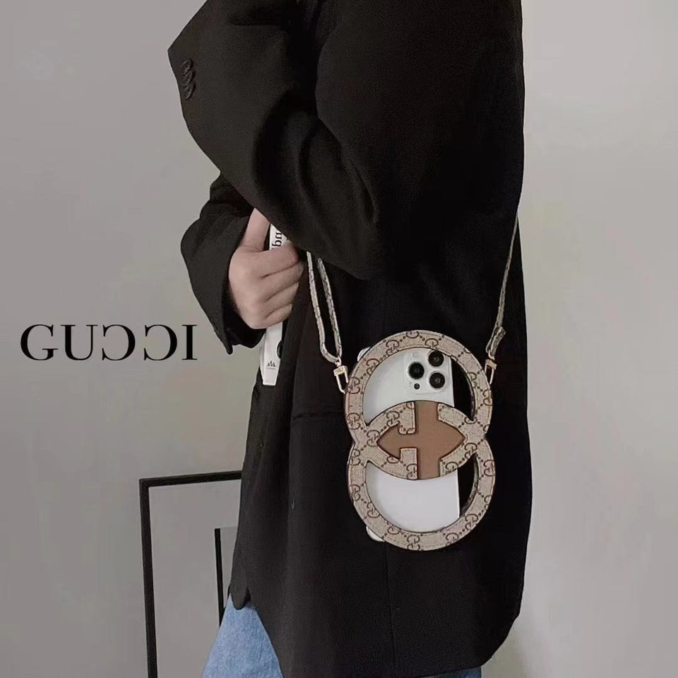 Tunde Store New Luxury Gucci Crossbody Phone Holder Bag/wallet
