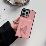 Tunde Store Prada-Inspired Designer iPhone Case with Card Holder – Available for iPhone 13 to iPhone 16