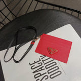Tunde Store Prada Saffiano Leather Card Holders wallet with Lanyard - Multi-Color Set